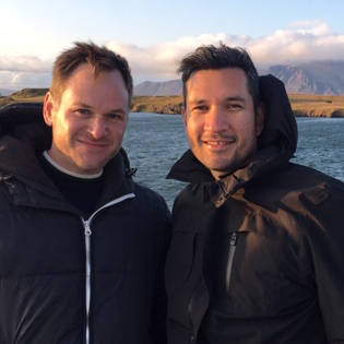 Jorge and his partner on a recent trip to Iceland